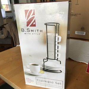 B. Smith 4 cup espresso set with stand